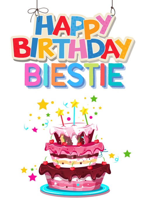 Bestie Birthday Card Personalisation