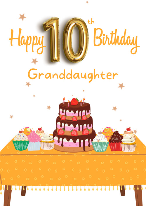 Granddaughter's First Birthday Watercolor Cake Card | Zazzle