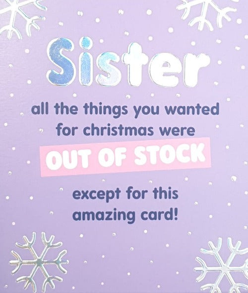 Funny Sister Christmas Card