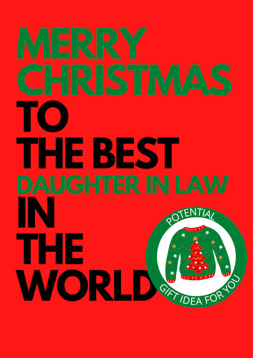 Daughter In Law Christmas Card Personalisation