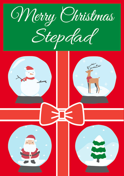 Stepdad Christmas Card Personalisation